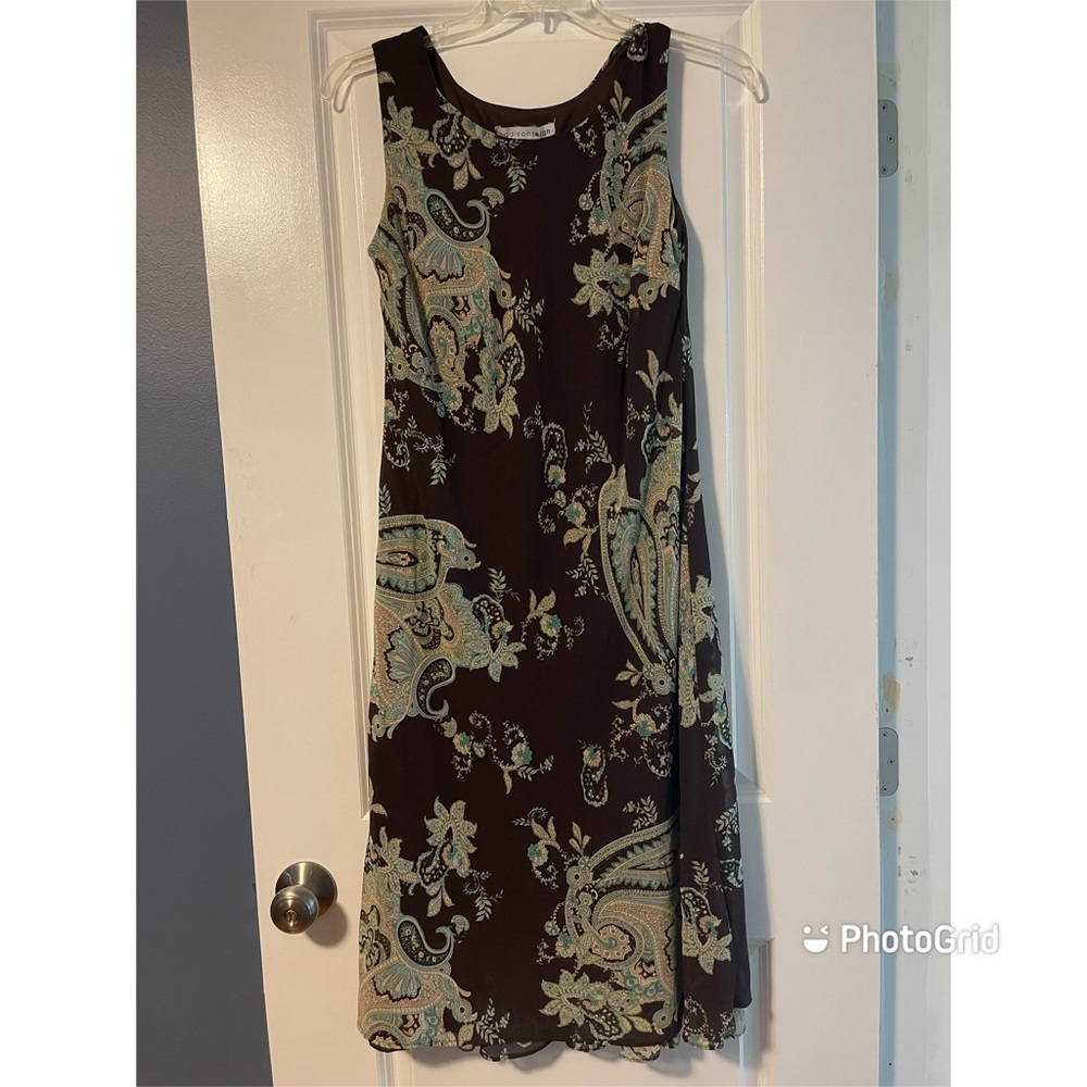 Madison Leigh Brown Floral Tank Dress